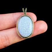 Victorian Style Large Opal Pendant 9Ct Gold 20Ct Opal