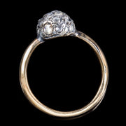 Memento Mori Diamond Skull Ring Silver 18Ct Gold 0.75Ct Of Diamond