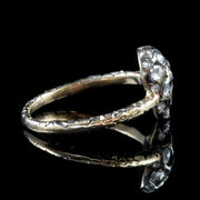 Memento Mori Diamond Skull Ring 18Ct Gold Silver