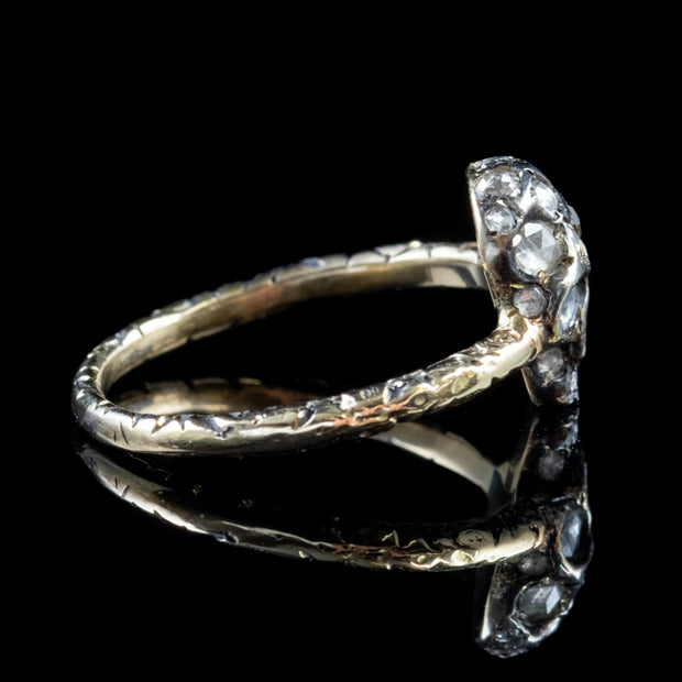 Memento Mori Diamond Skull Ring 18Ct Gold Silver