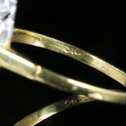 Marquise Paste Ring 18Ct Gold On Silver