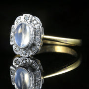 Moonstone Paste Ring Silver Gold