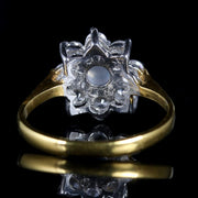 Moonstone Ring Paste Stone 18Ct On Silver Ring