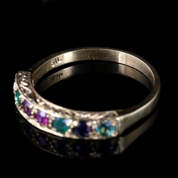 Victorian Style Gemstone Dearest Acronym Ring