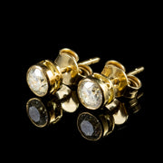 Old Cut 0.60Ct Diamond Earrings 18Ct Yellow Gold