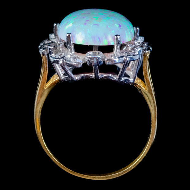 Opal Cocktail Ring Silver 18ct Gilt
