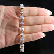 OPAL BRACELET 9CT YELLOW GOLD 10CT OF OPAL hand