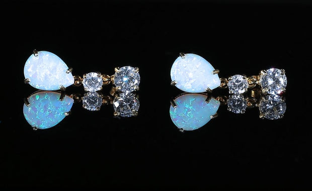 Opal Paste Long Earrings