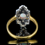 Art Deco Style Opal CZ Ring