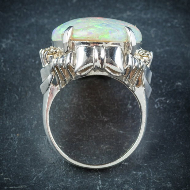 Opal Ring Platinum 10.84Ct Opal