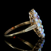 Opal Amethyst Peridot Ring 18Ct Gold On Silver