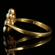 Opal Amethyst Ring 18Ct On Silver