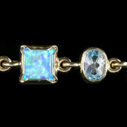 Opal Blue Topaz Gold Bracelet 9Ct Gold