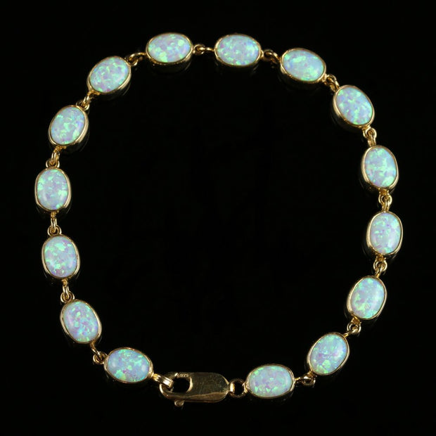 Opal Gold Bracelet 9Ct Yellow Gold 12.60Ct Of Opal
