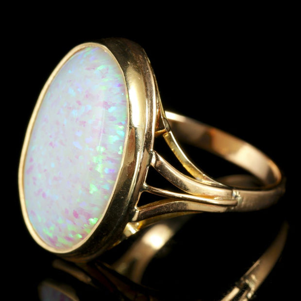 Opal Gold Ring 20Ct Opal Set In 14Ct Gold