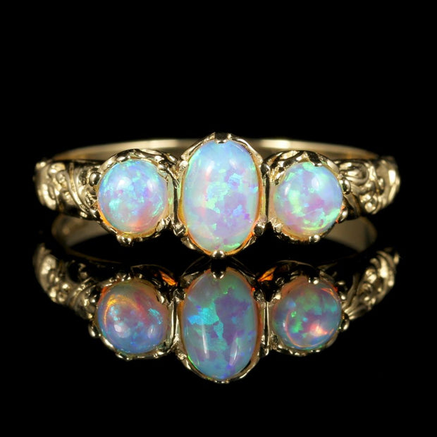OPAL TRILOGY RING 9CT GOLD