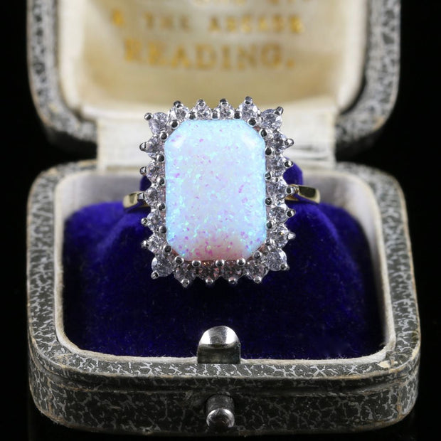 Opal Paste Ring 18Ct Gold On Silver 12Ct Opal