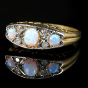 Opal Trilogy Paste Ring Gold On Silver