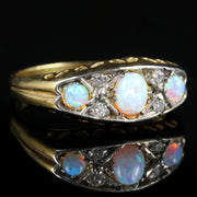 Opal Trilogy Paste Ring Gold On Silver