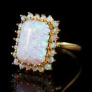 Opal Ring 18Ct Gold On Silver
