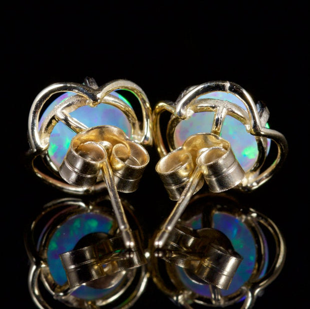 Opal Stud Earrings 9Ct Gold Studs
