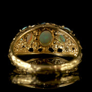 Victorian Style Opal Trilogy Ring 9ct Gold