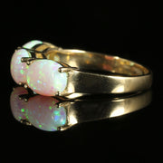 Opal Trilogy Ring 9Ct Yellow Gold 1.10Ct Opal