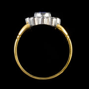 Tanzanite Paste Cluster Ring 18Ct Gold Silver