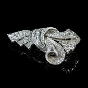 Platinum 6Ct Diamond Orchid Brooch Baguette Cut And Brilliant Cut Diamonds