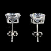 Cz Stud Earrings Sterling Silver 3Ct Cubic Zirconia