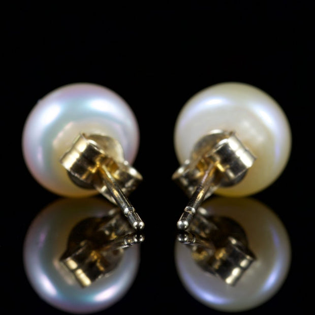 Pearl Stud Earrings 9Ct Gold Earrings