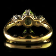 Peridot Diamond Trilogy Engagement Ring Dated London 1971