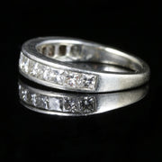 Princess Cut Diamond Half Eternity Ring 18Ct White Gold
