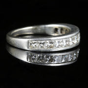 Princess Cut Diamond Half Eternity Ring 18Ct White Gold