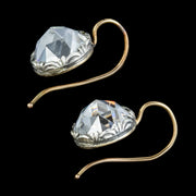 Georgian Style Rose Cut Paste Earrings 18Ct Gold Silver