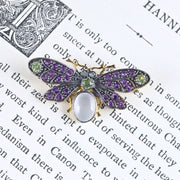 Suffragette Butterfly Brooch 18Ct Gold Silver