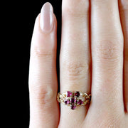 Ruby Cluster Ring 9Ct Yellow Gold