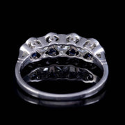 Sapphire Diamond Ring Platinum 0.85Ct Diamond 0.24Ct Sapphire
