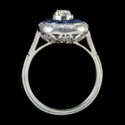 Sapphire Diamond Ring Platinum Engagement Ring