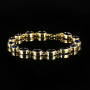 Sapphire Gold Bracelet 9Ct Yellow Gold