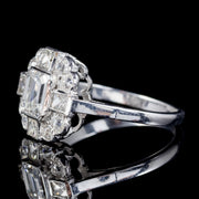 Art Deco Style Diamond Cluster Ring 2.24ct Total