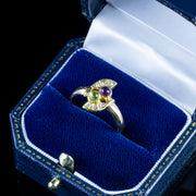Suffragette Ring Amethyst Peridot Diamond 18Ct Gold Circa 1920