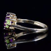 Suffragette Trilogy Ring Amethyst Peridot 9Ct Ring