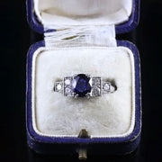 Sapphire Diamond 18ct Ring Engagement Ring 1.60ct Sapphire
