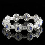 Sapphire Diamond Bracelet 10Ct Of Diamonds And 4Ct Of Sapphires