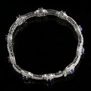 Sapphire Diamond Bracelet 10Ct Of Diamonds And 4Ct Of Sapphires