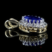 Sapphire Diamond Pendant 9Ct Gold Pendant