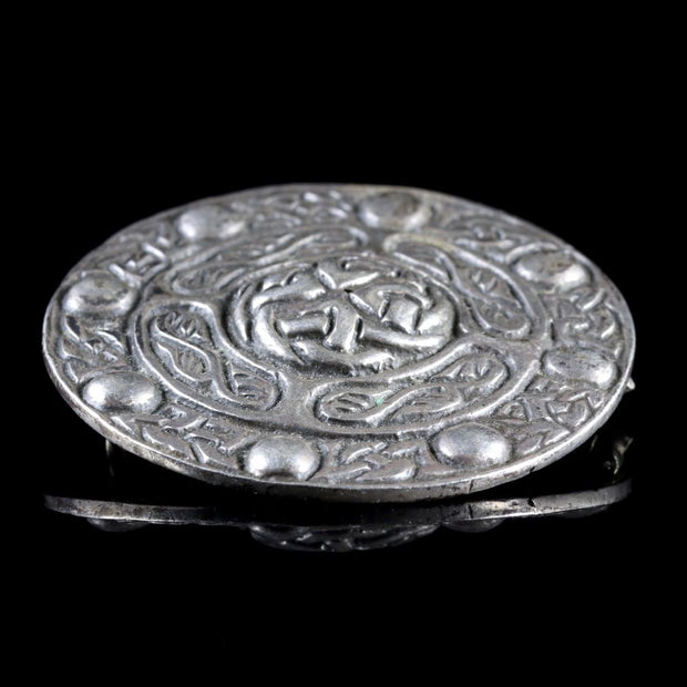 Scottish Silver Celtic Brooch Circa 1940 Iona