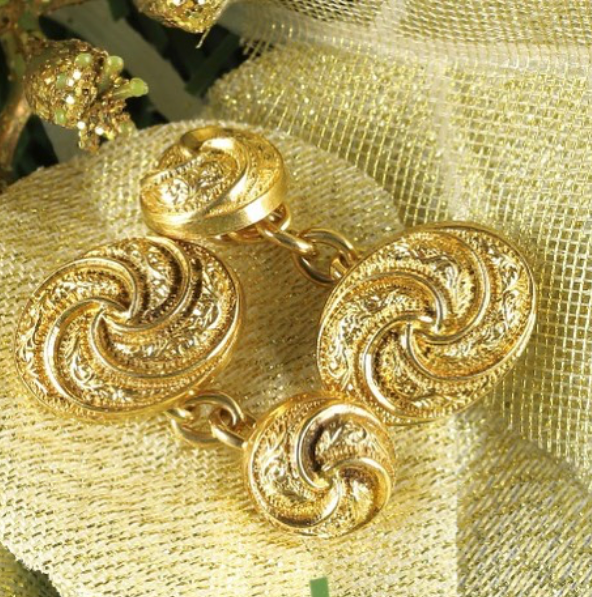 Antique Victorian 18Ct Gold Double Cufflinks Circa 1900
