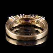Suffragette Ring Peridot Amethyst Diamond 9ct Gold back